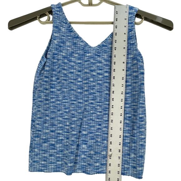 Y2K 2000s Nine West Women Tank Top Size Large Blue V-Neck Retro Casual - Picture 3 of 6